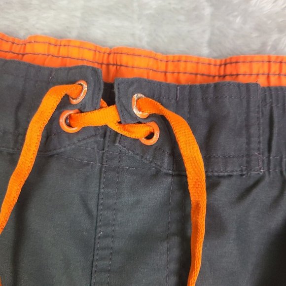 Vintage Nike Shorts Orange and Black Men's Size Large Mess Swimwear Men's Large - Picture 3 of 10